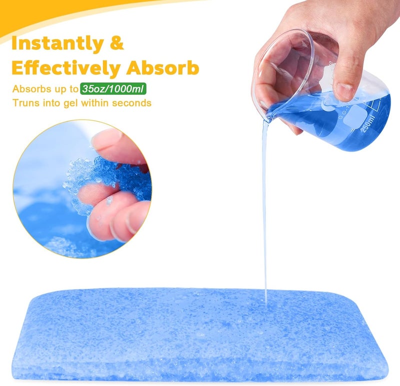 OUMEE 100 PCS Lemon Scented Absorbent Commode Pads for Bedside Commode Bucket, Commode Liner Pads with Absorbent Gel, Potty Liner Pads for Adults Seniors Portable Toilet Pad Bedpans - Image 2